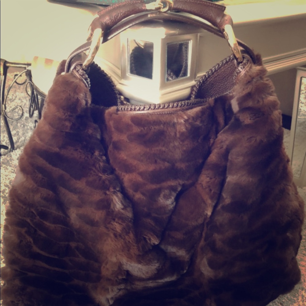 Gucci fur purse